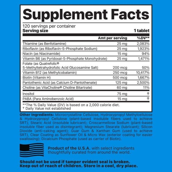 画像2: Jigsaw Health Activated B with SRT  120 Tablets (2)