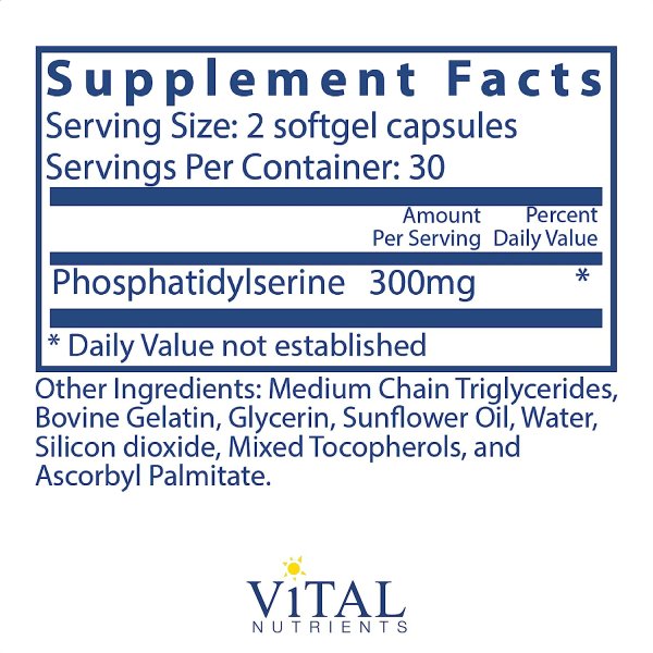 画像2: Vital Nutrients Phosphatidylserine150mg 60 Softgel Capsules (2)