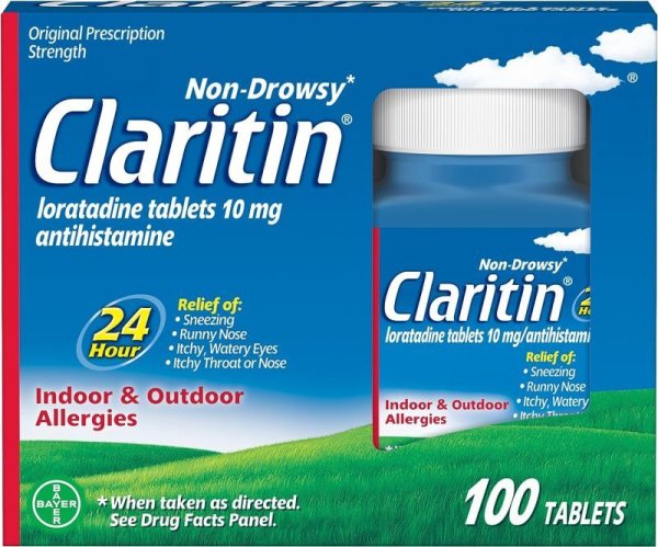 画像1: Claritin 10mg 100 Tablets 24 Hours Non Drowsy  100 タブレット (1)