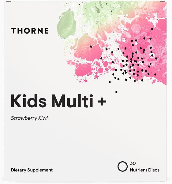 画像1: Thorne Kid’s Multi + Multivitamin Mineral   Strawberry Kiwi 30 Nutrient Discs (1)