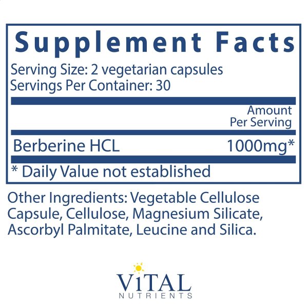 画像2: Vital Nutrients Berberine 500mg  60 Vegetarian Capsules (2)