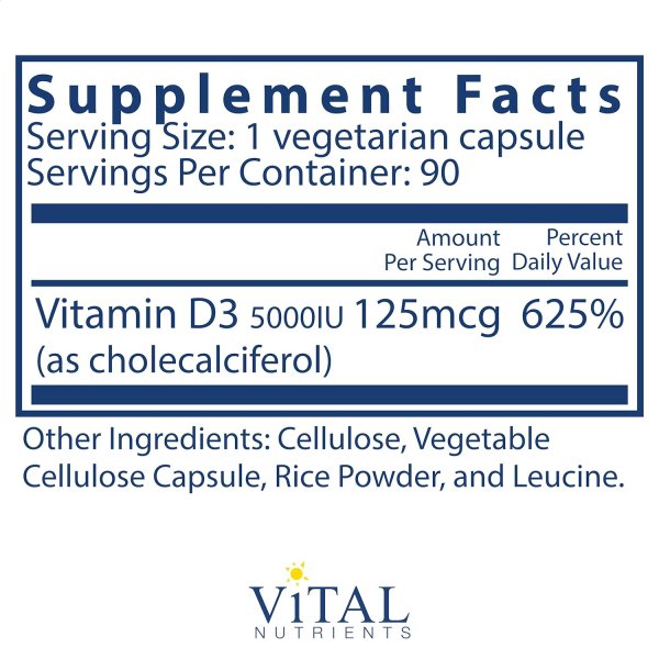 画像2: Vital Nutrients Vitamin D3  5000IU ビタミンD3 (2)