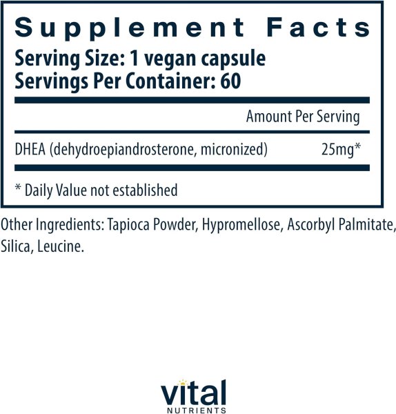 画像2: Vital Nutrients DHEA 25mg 60 capsules (2)