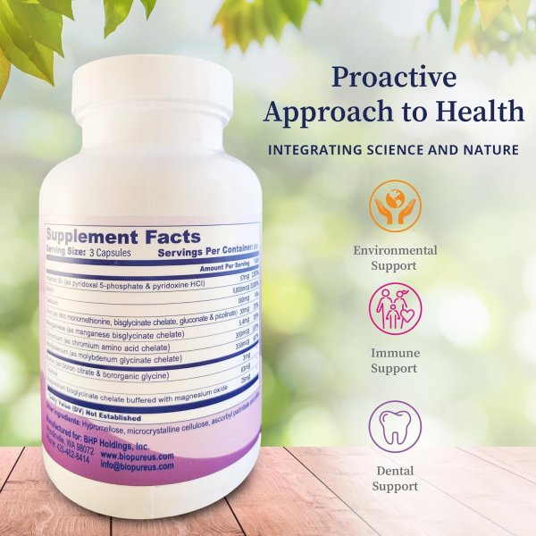 画像2: BioPure Core ビタミンB6・バイオチン+ミネラル 240 Vegetarian Capsules (2)