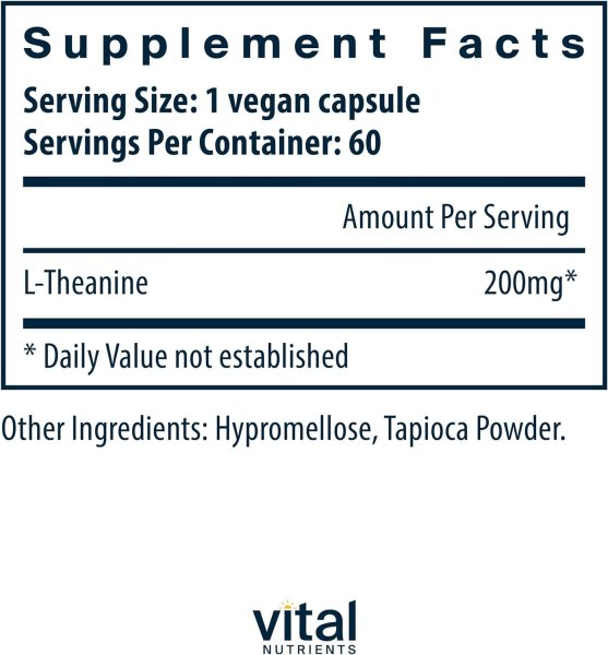 画像2: Vital Nutrients L-Theanine 200mg 60 Capsules (2)