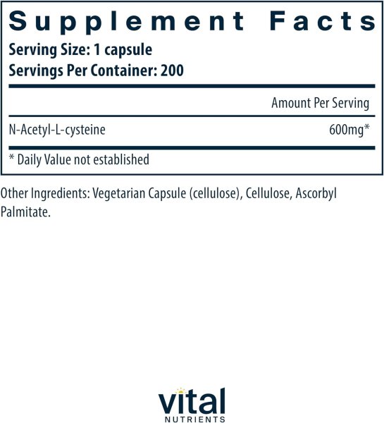画像2: Vital Nutrients NAC 600mg 100 capsules (2)
